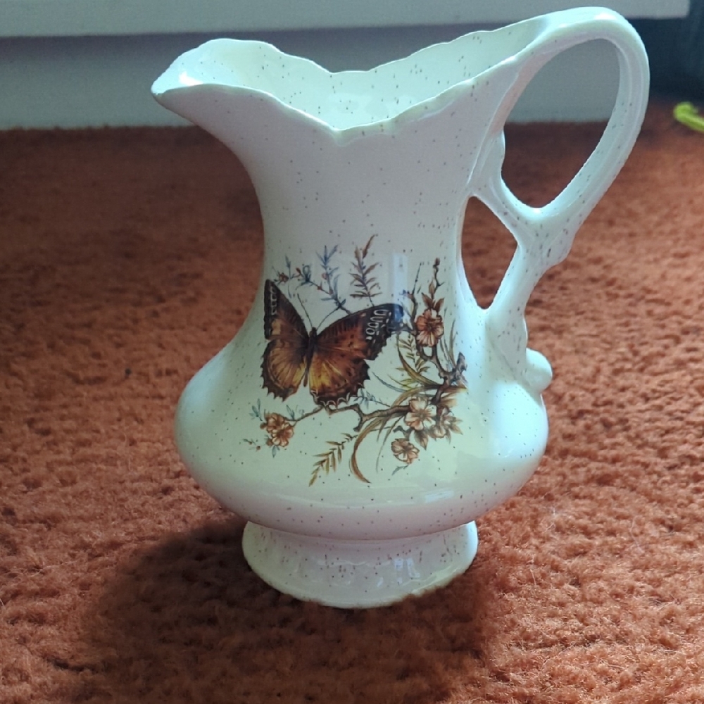 Butterfly Ceramic Pitcher